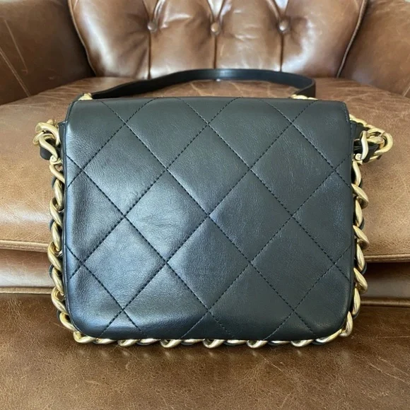 *SOLD* Chanel Framing Chain Flap Bag Quilted Calfskin Small - Picture 4 of 15